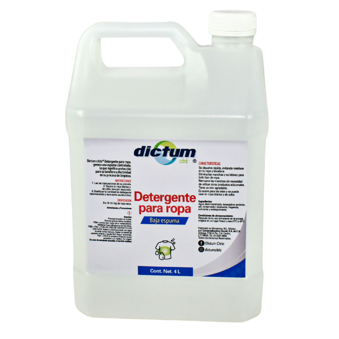 Detergente para Ropa Baja Espuma